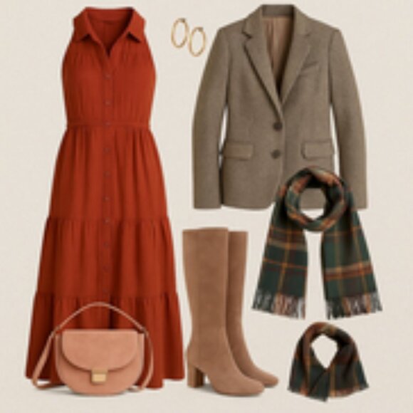 🍂 Sundance Rust-Red Maxi Dress – Size XL 🍂 - Picture 11 of 16